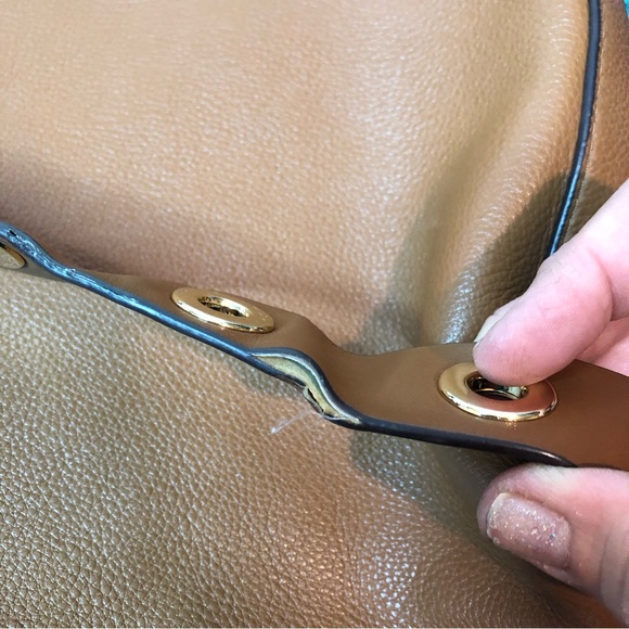 Michael Michael Kors Raven Brown  Large Shoulder Bag Golf Hardware - Picture 10 of 17